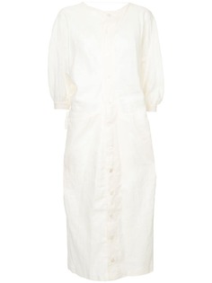 Yohji Yamamoto Pre-Owned платье с вырезом и поясом сзади