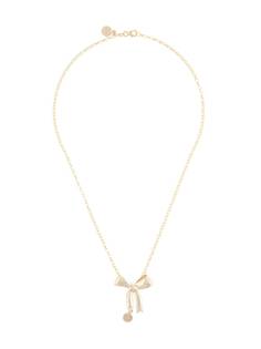 Karen Walker 9kt gold bow pendant necklace