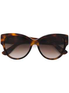 Saint Laurent Eyewear круглые очки с эффектом черепашьего панциря