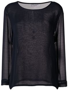 Yves Saint Laurent Pre-Owned полупрозрачная блузка 1990-х годов