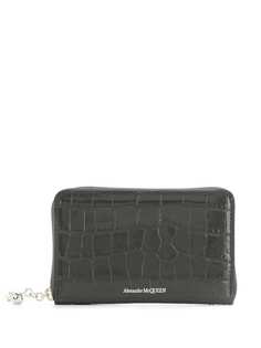 Alexander McQueen кошелек с тиснением под кожу крокодила