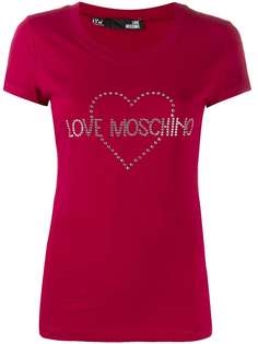 Love Moschino футболка с декорированным логотипом