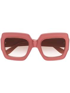 Gucci Eyewear массивные солнцезащитные очки в квадратной оправе