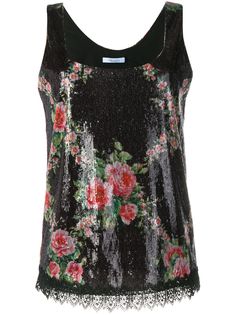 Blumarine топ декорированный пайетками