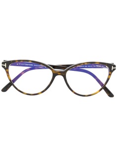 Tom Ford Eyewear очки в оправе кошачий глаз с эффектом черепашьего панциря