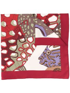 Hermès шарф с изображением рыб
