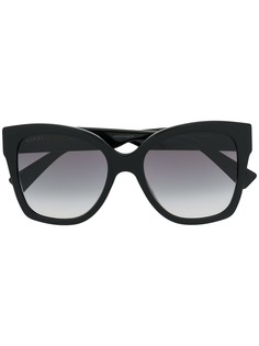 Gucci Eyewear солнцезащитные очки в массивной оправе кошачий глаз