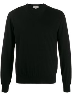 Canali кашемировый джемпер с V-образным вырезом