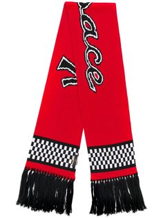 Versace team logo knit scarf