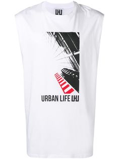 Les Hommes Urban топ с принтом