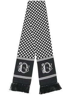 Dolce & Gabbana шарф с бахромой и принтом