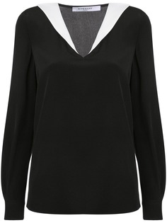 Givenchy блузка с контрастным воротником