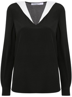 Givenchy блузка с контрастным воротником