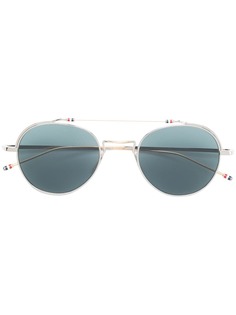 Thom Browne Eyewear затемненные солнцезащитные очки в круглой оправе