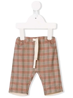 Knot landscape check trousers