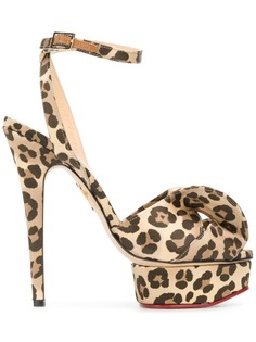 Charlotte Olympia босоножки на платформе с леопардовым принтом
