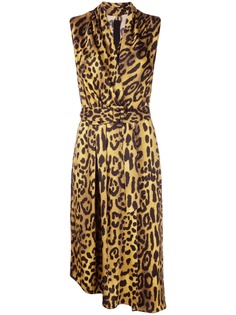 Adam Lippes платье миди с леопардовым принтом