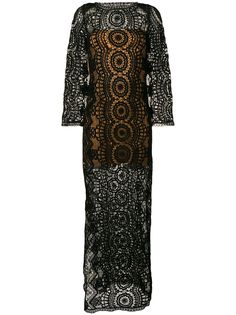 Alberta Ferretti платье макси в технике кроше