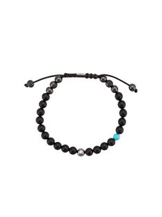 Shamballa Jewels браслет с черным золотом, ониксами и бирюзой