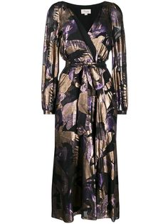 Temperley London платье с запахом и эффектом металлик