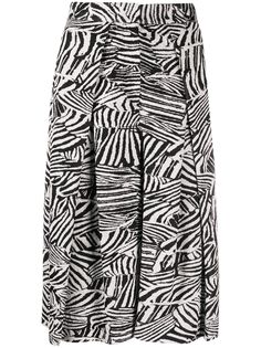 Missoni плиссированная юбка с зебровым принтом