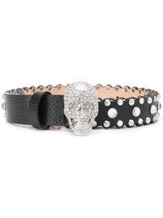 Philipp Plein ремень с декором Skull и кристаллами