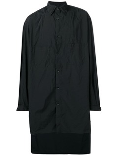 Yohji Yamamoto рубашка асимметричного кроя с мятым эффектом