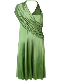 LANVIN атласное платье с драпировкой