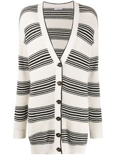 Brunello Cucinelli длинный кардиган в полоску