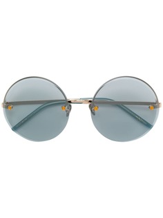 Pomellato Eyewear круглые солнцезащитные очки с отделкой кристаллами