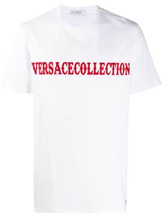 Versace Collection футболка с фактурным логотипом