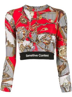 Palm Angels укороченный топ Sensitive Content