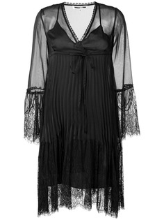 McQ Alexander McQueen плиссированное кружевное платье с вышивкой