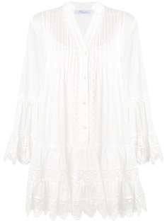 Blumarine расклешенное платье с длинными рукавами