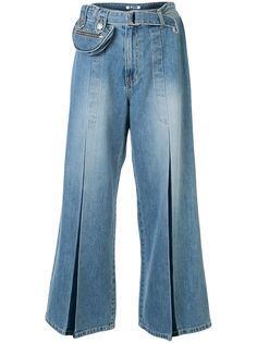 SJYP джинсы широкого кроя с поясом