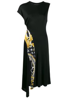 Versace платье миди Savage Baroque в полоску