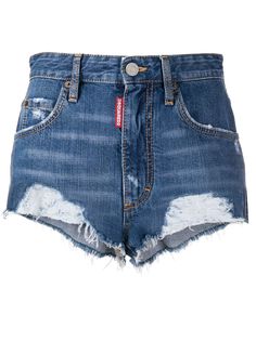 Dsquared2 шорты с эффектом потертости
