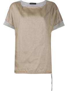 Fabiana Filippi футболка со вставкой из джерси