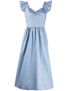 Michael Kors Collection платье с V-образным вырезом и оборками