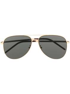 Saint Laurent Eyewear солнцезащитные очки-авиаторы в узкой оправе