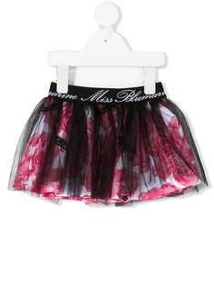 Miss Blumarine тюлевая юбка с принтом