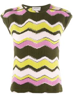 Missoni Pre-Owned трикотажная футболка 1990-х годов с узором зигзаг