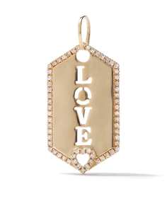 AS29 золотая подвеска Love Hex с бриллиантами