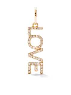 AS29 золотая подвеска Love с бриллиантами