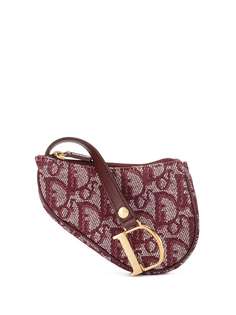 Christian Dior мини-сумка Saddle с узором Trotter
