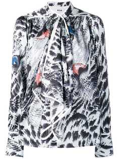 MSGM блузка со звериным принтом