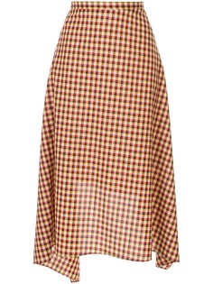 Ports 1961 клетчатая юбка миди асимметричного кроя