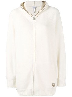 Loewe stitch detail blanket hoodie