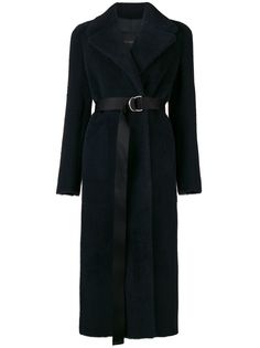 Blancha belted fur coat