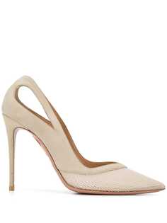 Aquazzura туфли-лодочки Shiva со вставкой в сетку